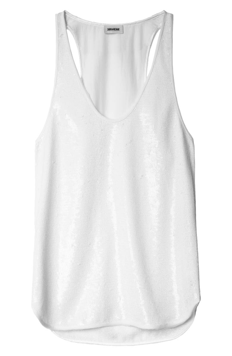 Zadig & Voltaire Coach Sequin Tank, Alternate, color, 