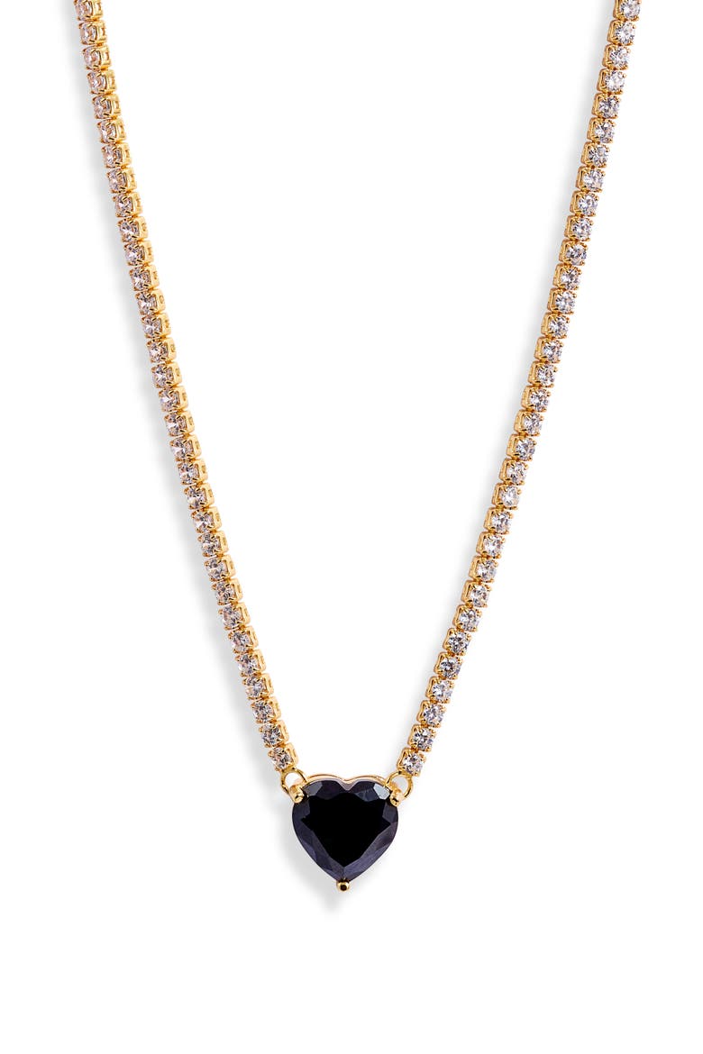 x Netflix SFGE Evil Love Tennis Necklace, Main, color, BLACK
