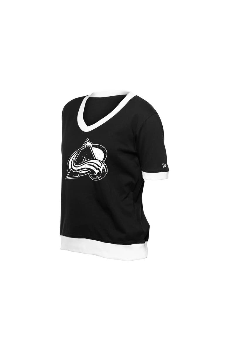 New Era Women's New Era Black Colorado Avalanche Game Day Rhinestuds T-Shirt, Alternate, color, Black