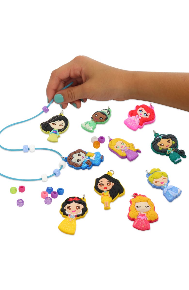 Tara Toy Deluxe Sparkling Necklace Set Disney Princess, 520 Piece Diy Jewelry Kit, Alternate, color, Multicolored