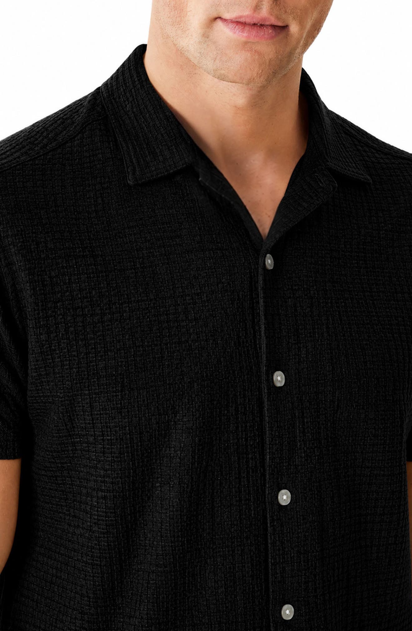Мужские Robert Barakett Vaerik Textured Camp Shirt — фото 2