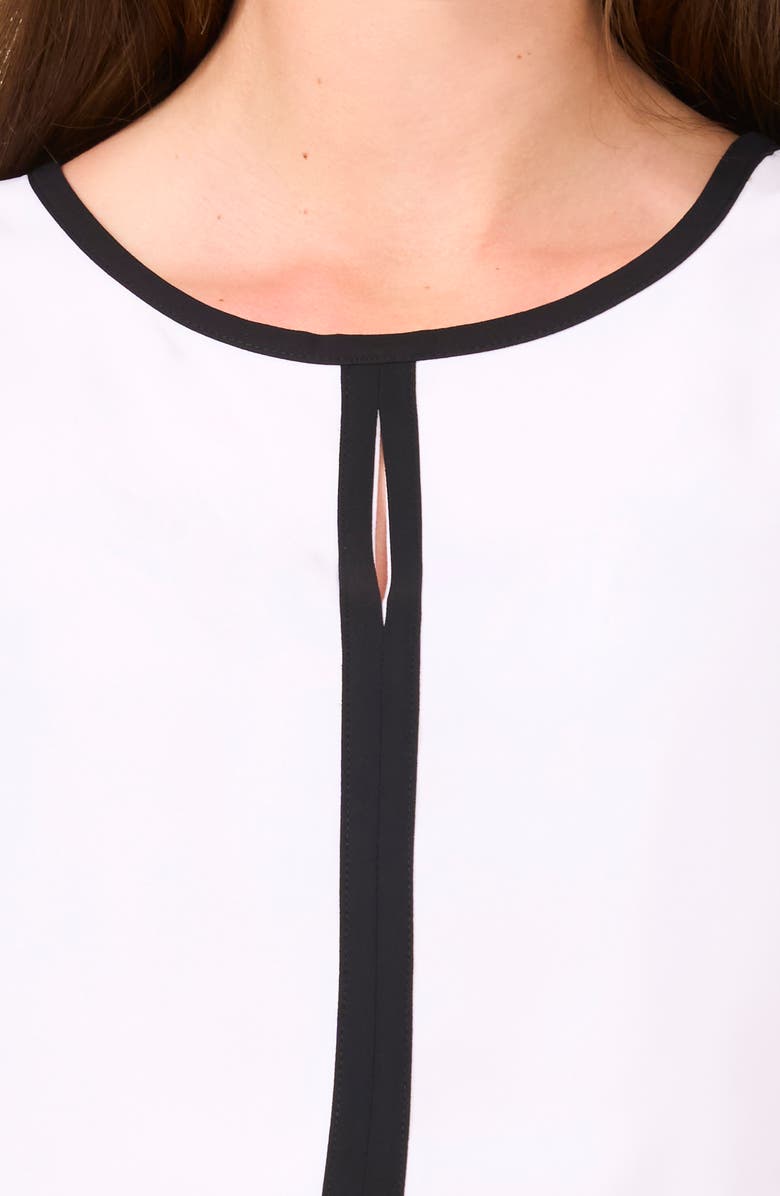 Halogen<sup>®</sup> Tipped Sleeveless Top, Alternate, color, Bright White