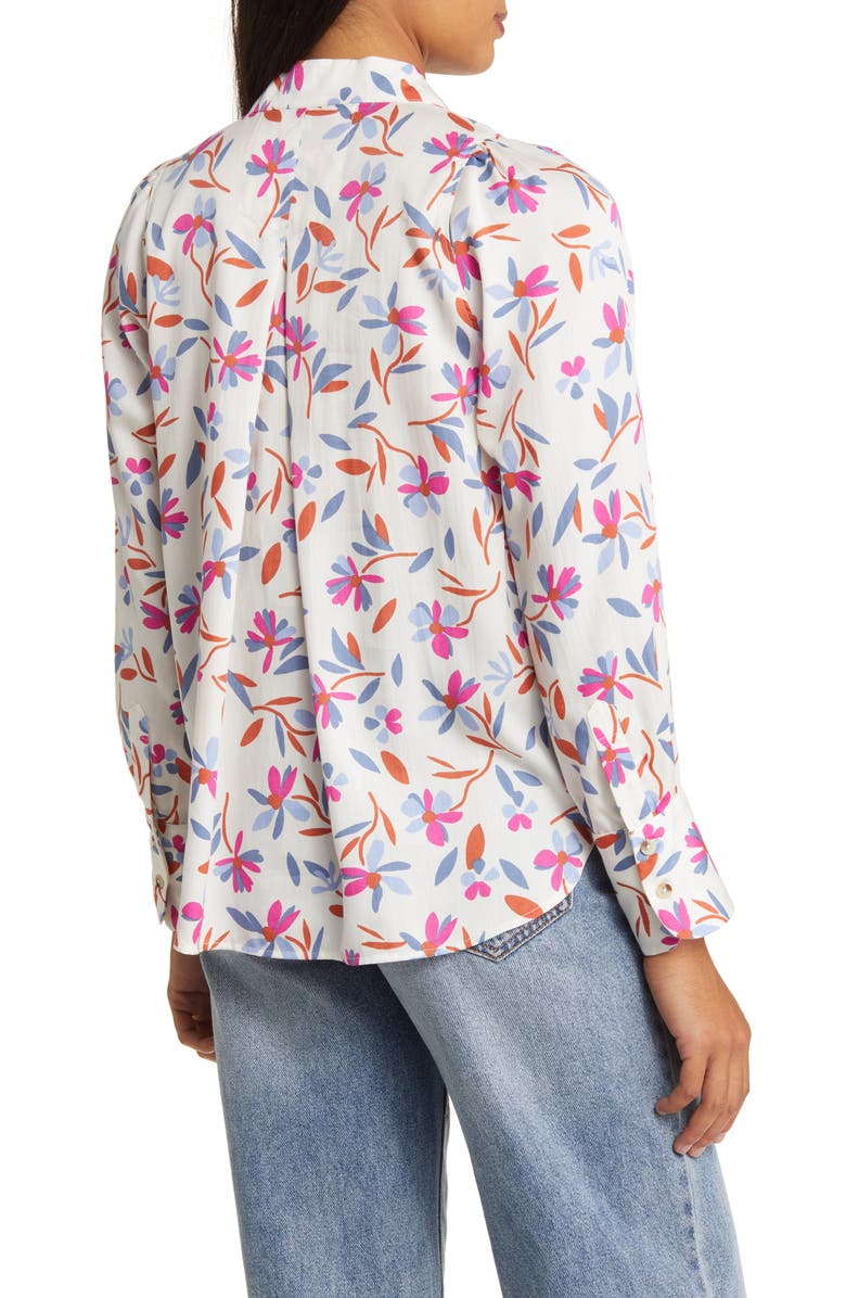 Hatley Olivia Floral Mandarin Collar Shirt, Alternate, color,