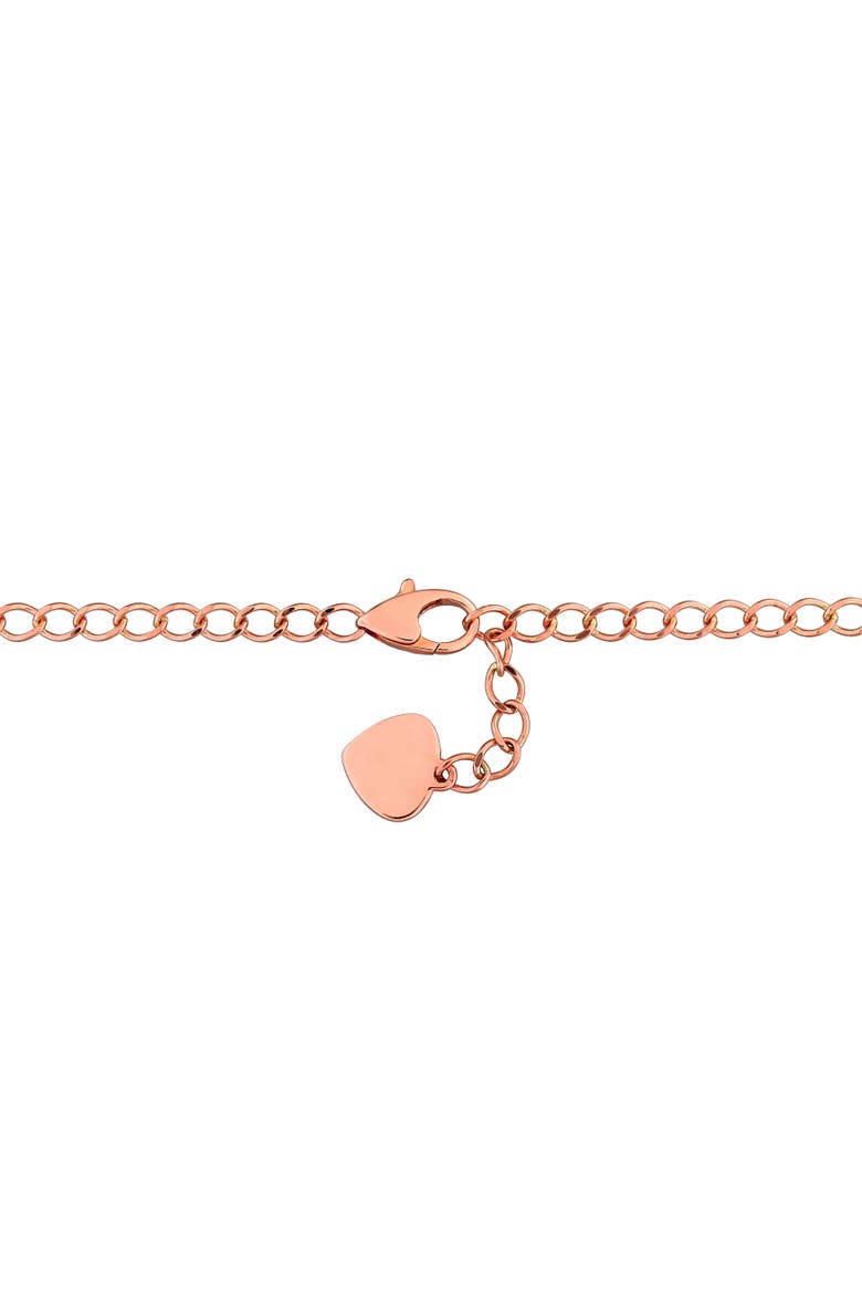 Lab-Grown Diamond Semi-Tennis Necklace 14k, Alternate, color, Rose Gold