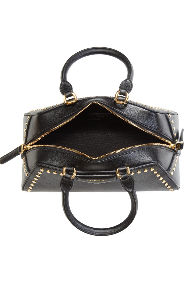 Givenchy Mini Antigona Leather East/West Satchel, Alternate, color, 001-Black