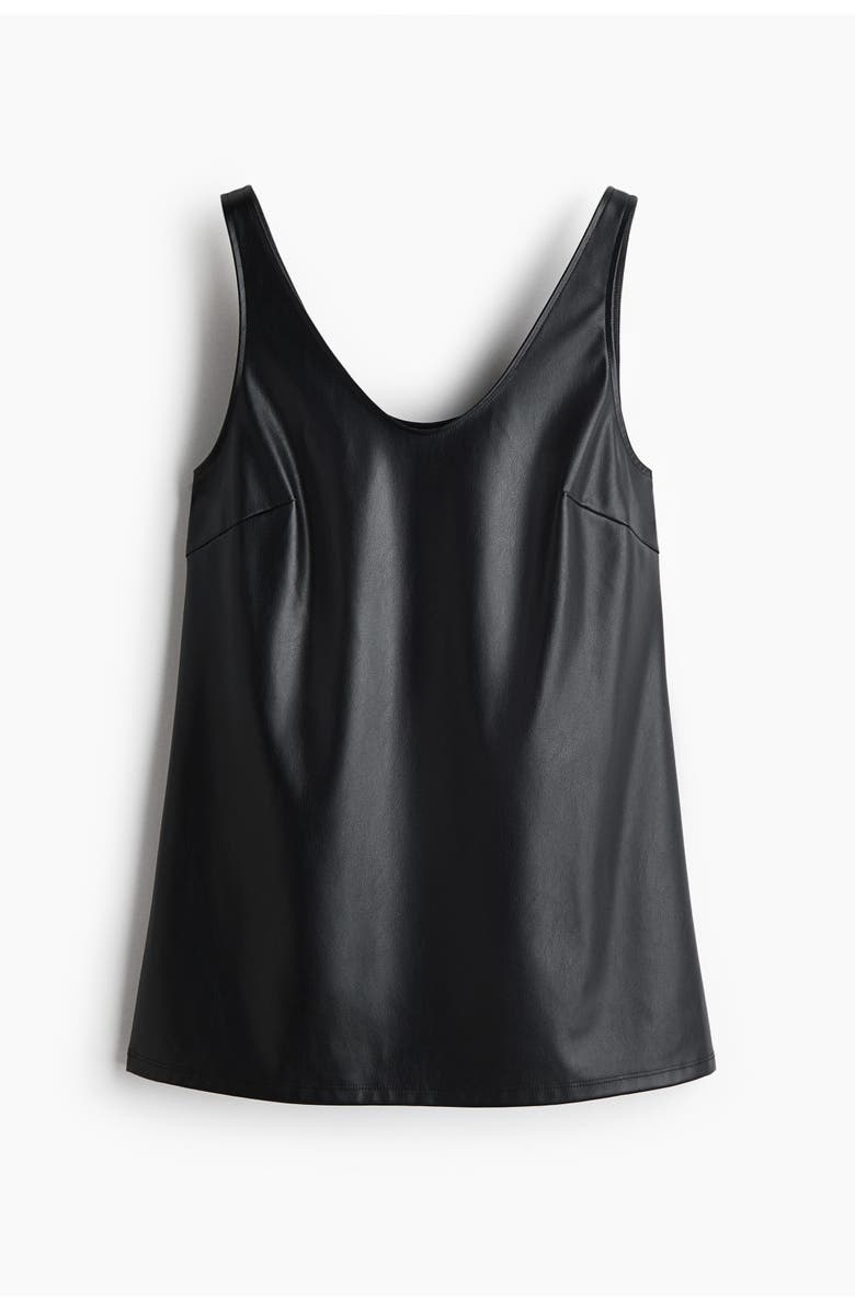 H&M Coated Vest Top, Main, color, Black