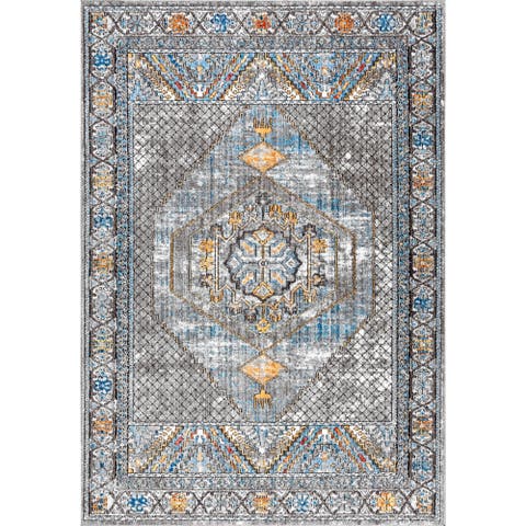 Izmit Geometric Vintage Medallion Area Rug