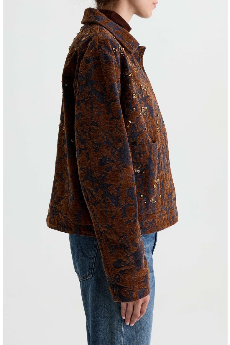 Bailey Beaded Jacquard Jacket, Alternate, color, BRONZE BEAT