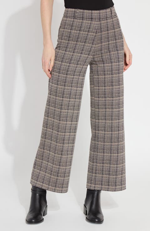 Erin Wide Leg Ponte Pants (Plus)