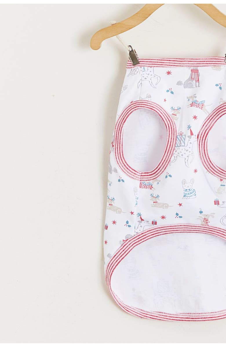 Babycottons Premium Peruvian Pima Cotton Christmas Pet Pajama, Alternate, color, Multicolor