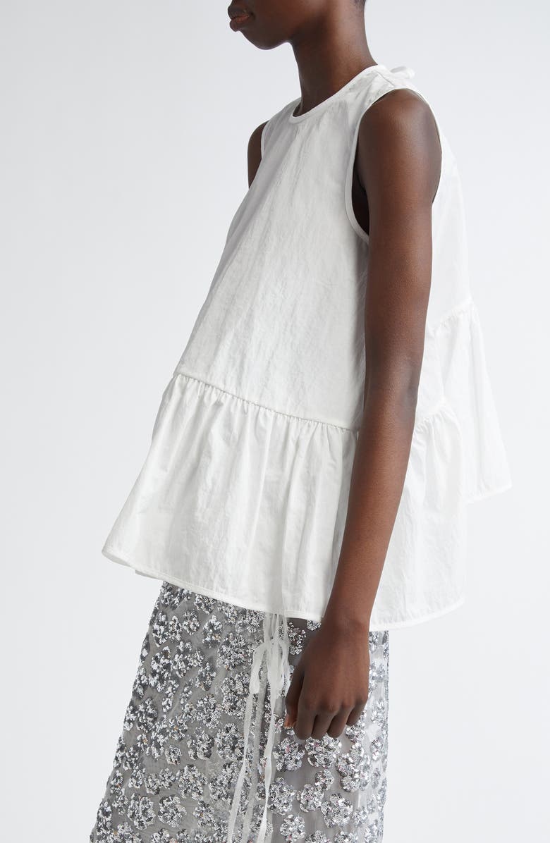 Cecilie Bahnsen Asta Ruffle Taffeta Top, Alternate, color,