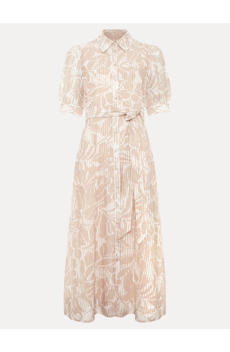 Phase Eight Delphine Belted Midi Shirt Dress, Alternate, color, Stone