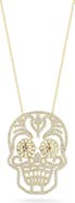 SPHERA MILANO Sterling Silver & CZ Sugar Skull Pendant Necklace