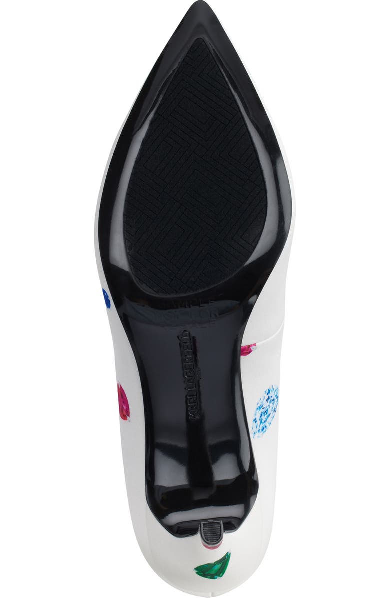 KARL LAGERFELD PARIS Royale Pointed Toe Pump, Alternate, color, White Multi