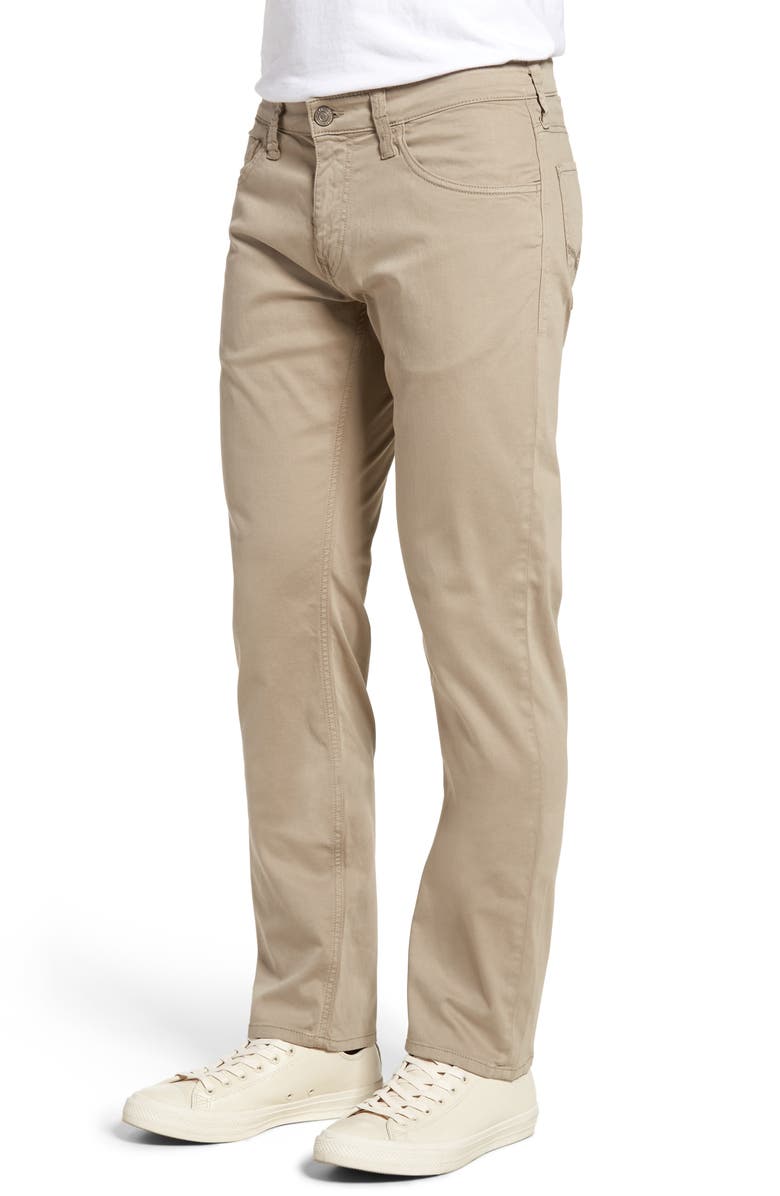Mavi Jeans Zach Straight Leg Twill Pants, Alternate, color, Beige Twill