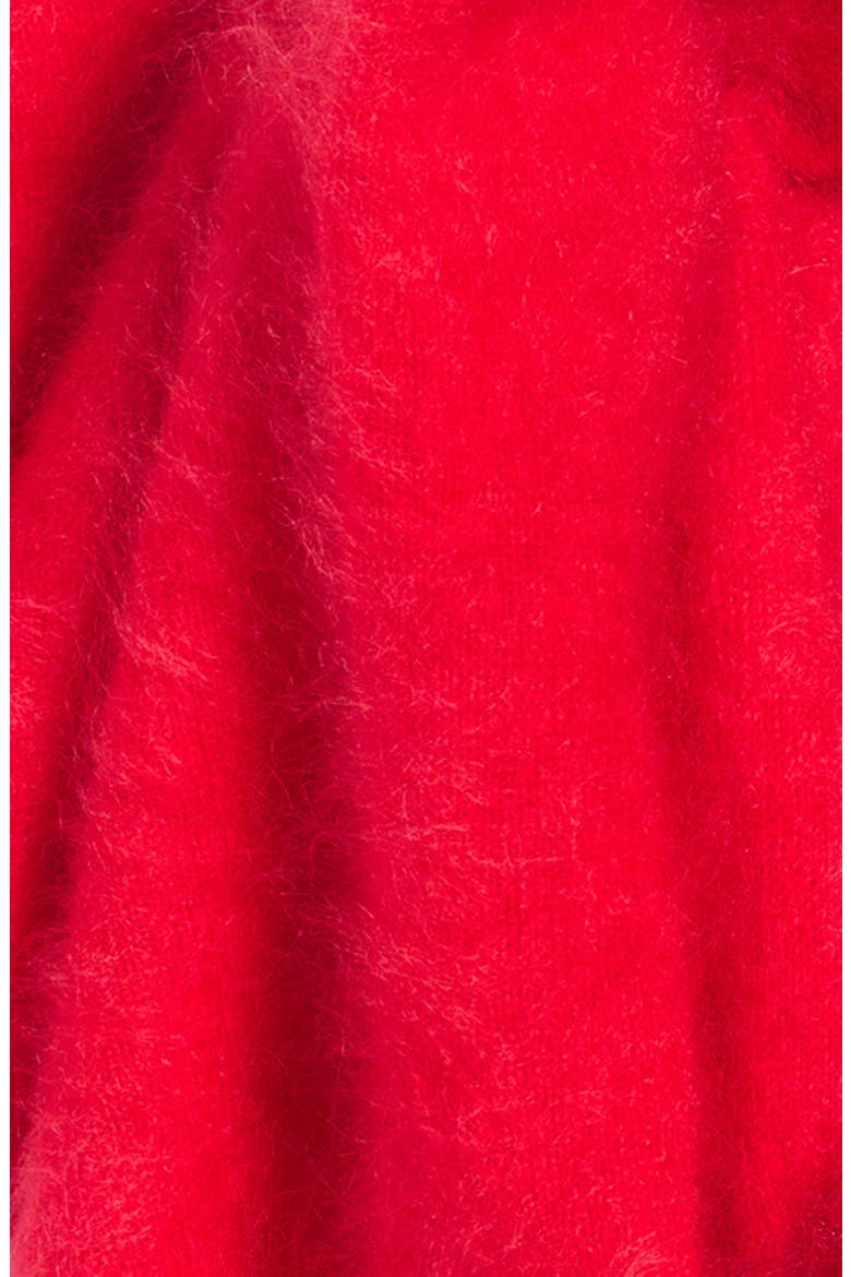 Brushed Wool & Cashmere Large Triangular Scarf, Alternate, color, RED CELEBRATION