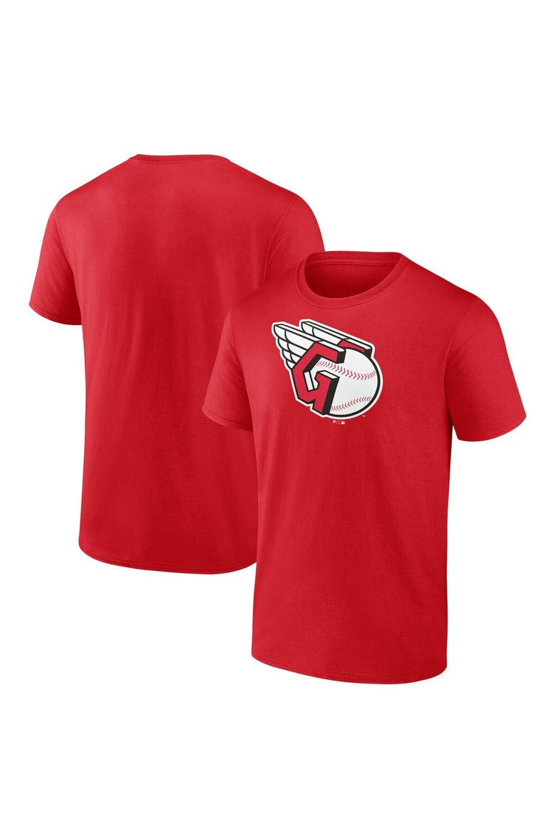 FANATICS Men's Fanatics Branded Red Cleveland Guardians Official Logo T ...