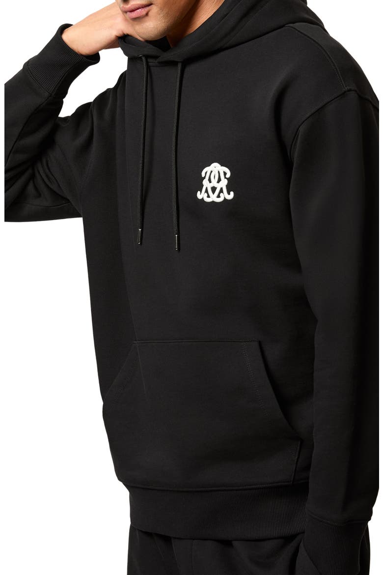 Conlin Embroidered Hoodie, Alternate, color, BLACK