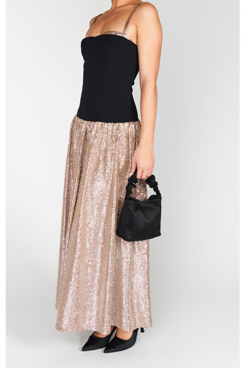 Hepburn Midi Dress, Alternate, color, Silver Confetti