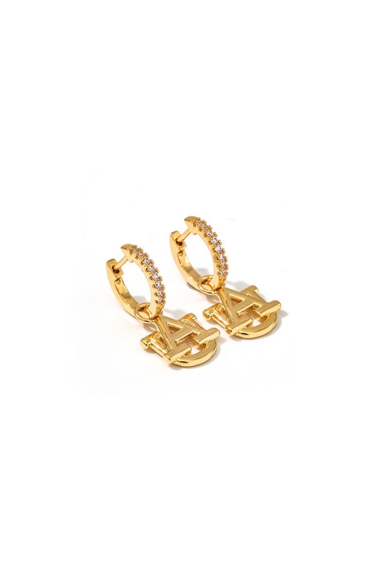 Auburn University Pennant Pair Earring Set, Alternate, color, Yellow Gold