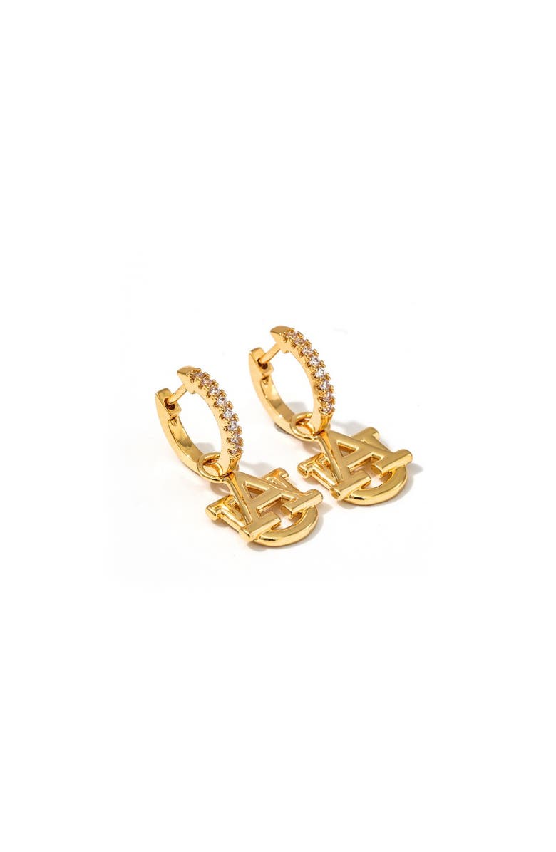 Color Shout Auburn University Pennant Pair Earring Set, Alternate, color, Yellow Gold