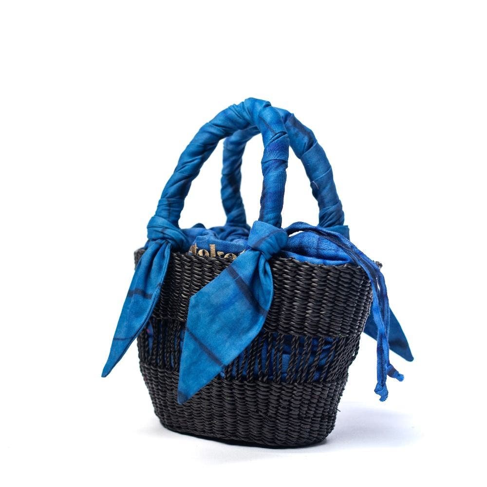 Aketekete Ayine Bag Mini, Alternate, color, Black W/ Navy Lining