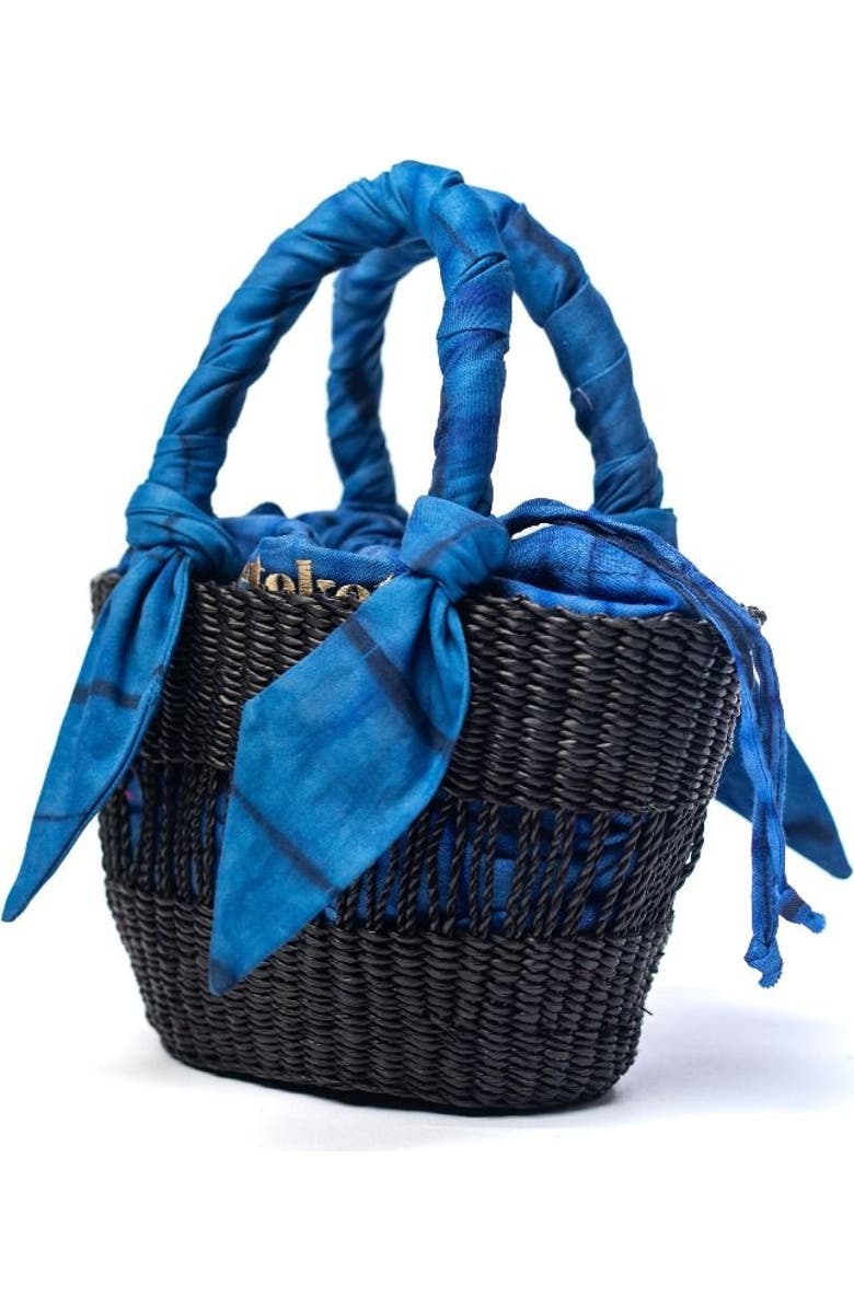 Aketekete Ayine Bag Mini, Alternate, color, Black W/ Navy Lining