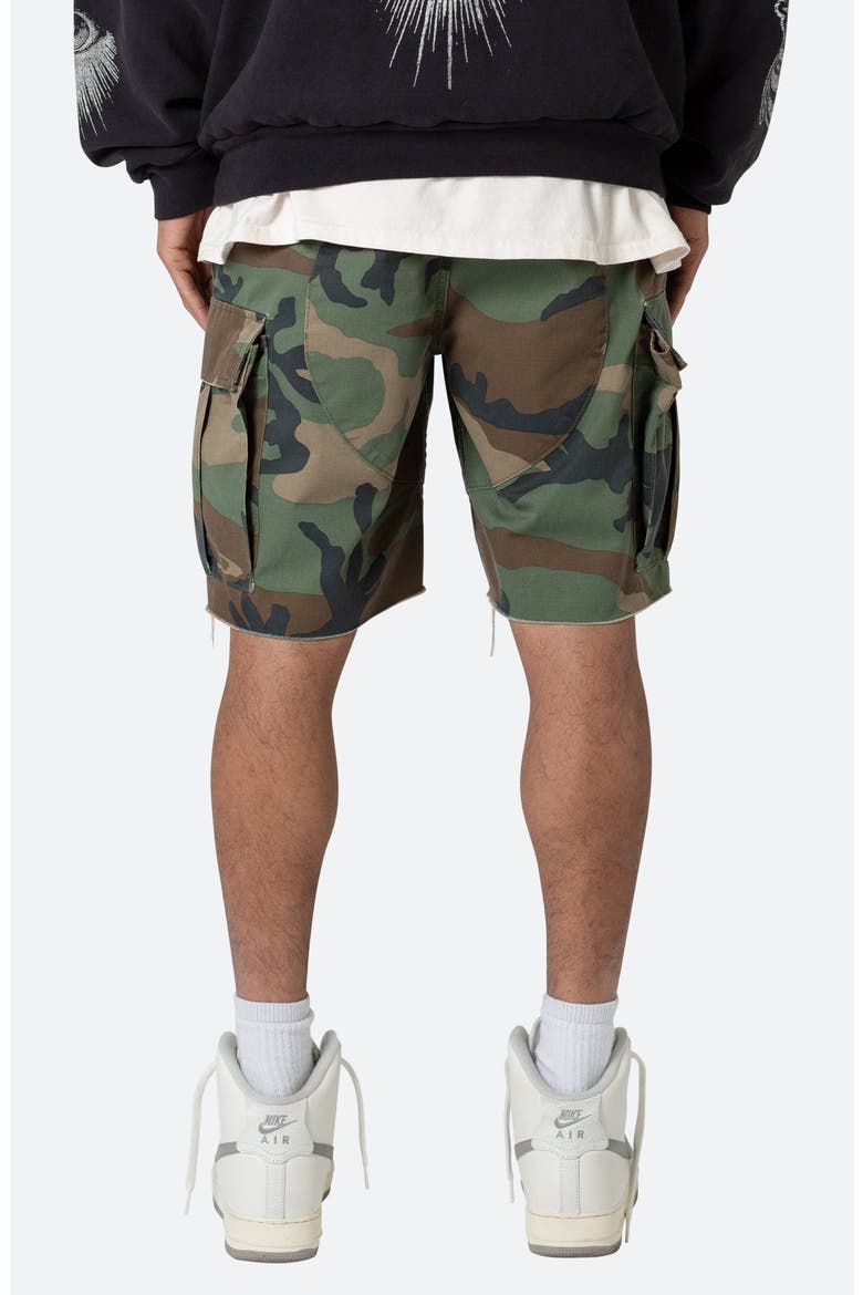 Distressed Cargo Shorts, Alternate, color, CAMO