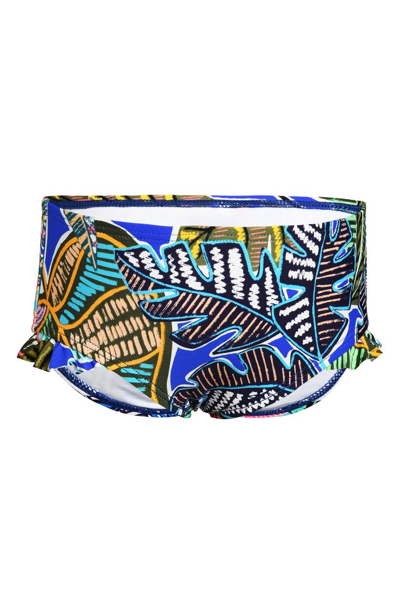 La Blanca Kids' Neon Long Sleeve Two-Piece Rashguard Swimsuit, Alternate, color, Blue Multi