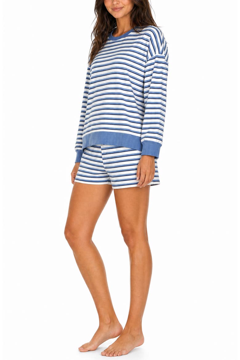 Breton Striped Pointelle Pajamas, Alternate, color, BRETON STRIPE BLUE AGRAVE