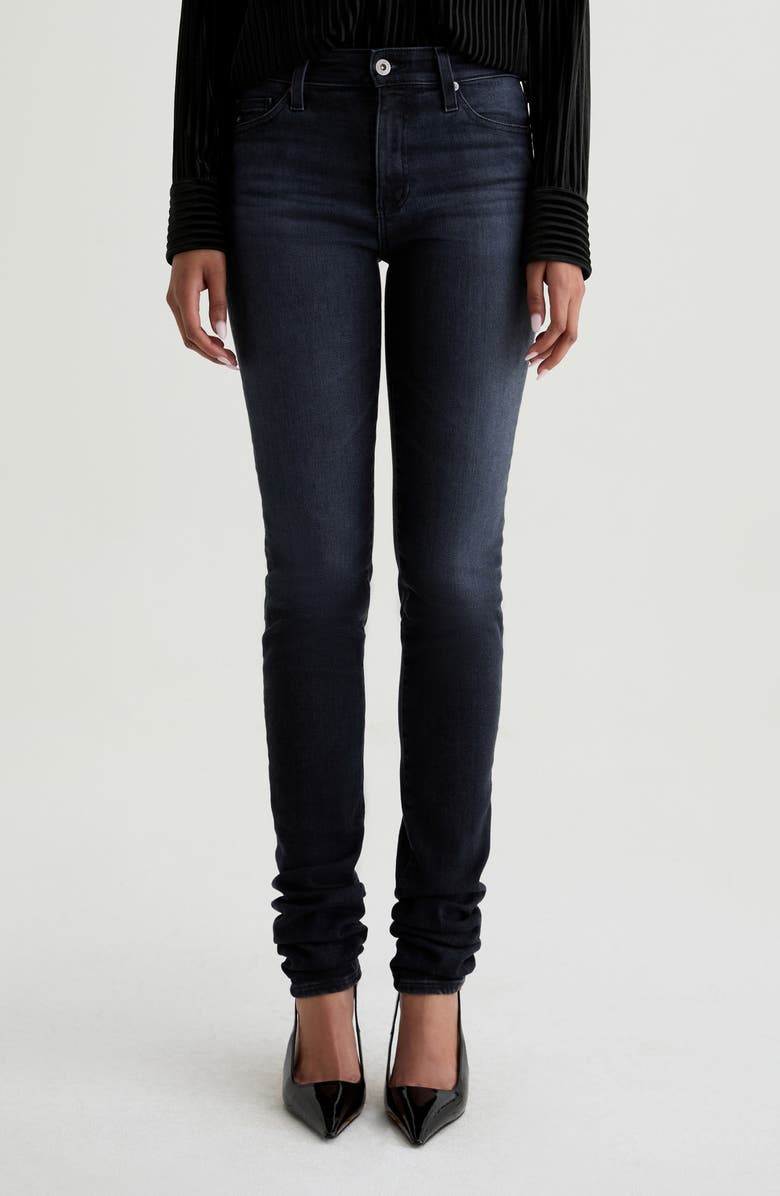 AG Viola Mid Rise Stacked Skinny Jeans, Main, color, Glitch