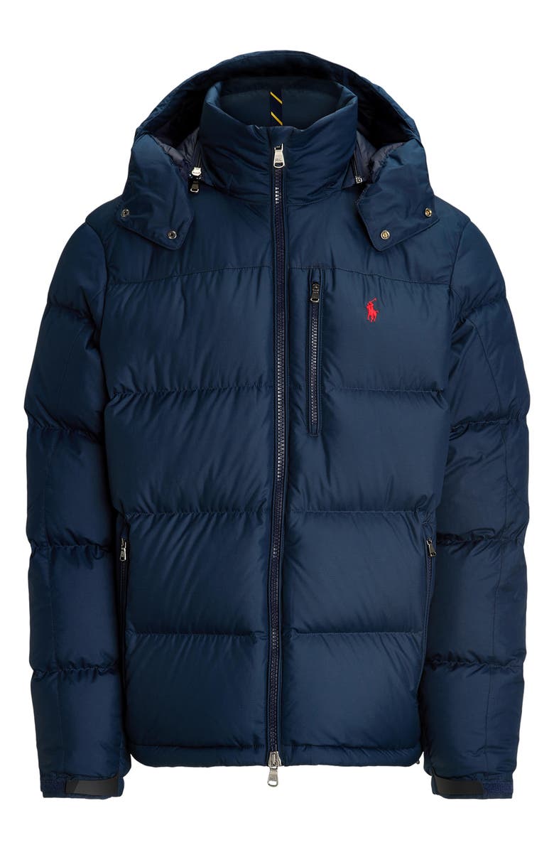 Polo Ralph Lauren Gorham Down Jacket with Removable Hood, Alternate, color, Collection Navy