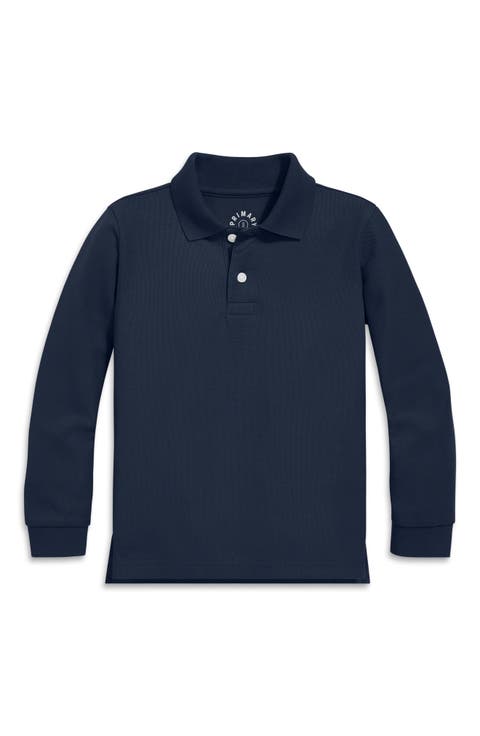 Long Sleeve Pique Polo (Toddler, Little Kid, & Big Kid)