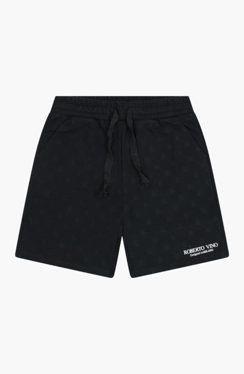 Roberto Vino Oversize Knitted Short Set, Alternate, color, Black