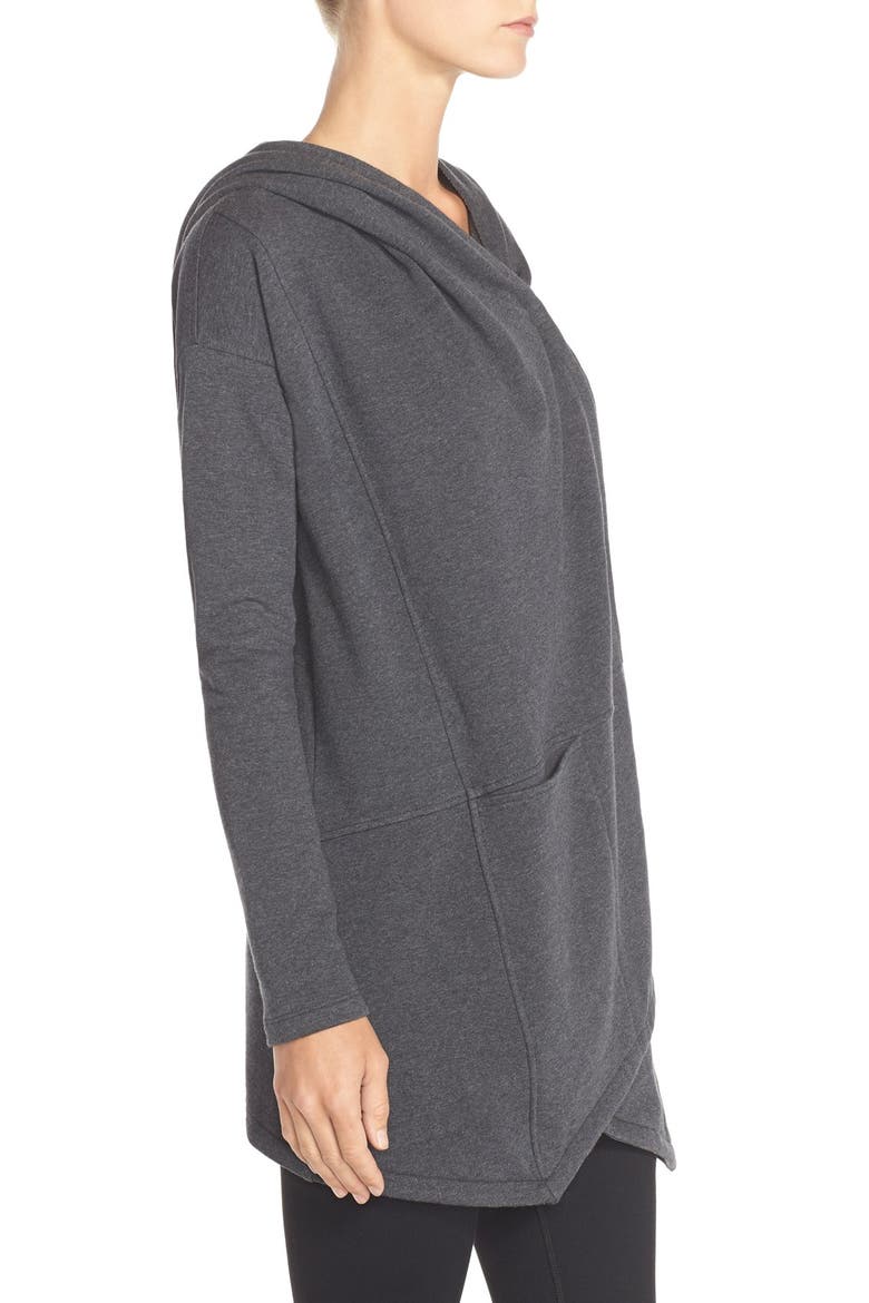 'Cozy Cozy' Hooded Wrap, Alternate, color, GREY DARK CHARCOAL HEATHER