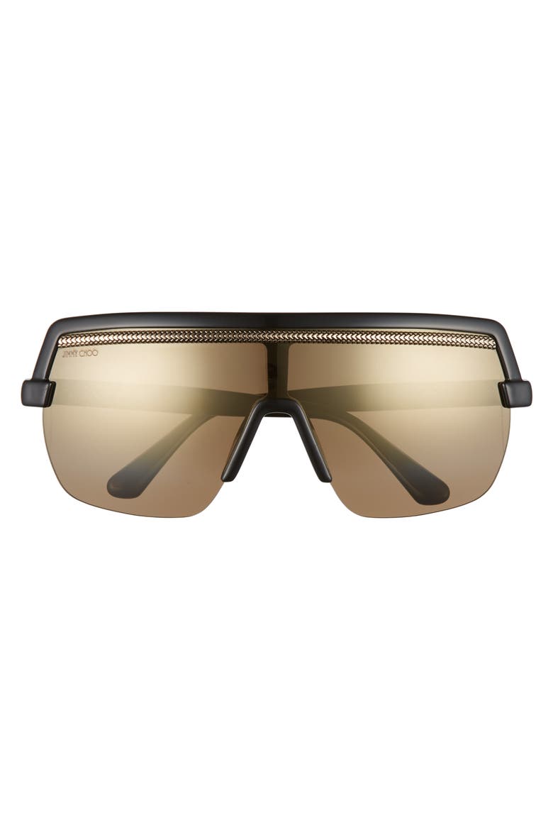 Pose 133mm Shield Sunglasses, Alternate, color, BLACK
