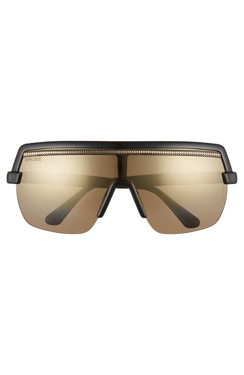 Jimmy Choo Pose 133mm Shield Sunglasses, Alternate, color, 