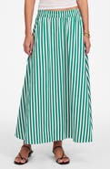 Madewell Stripe Cotton Poplin Midi Skirt