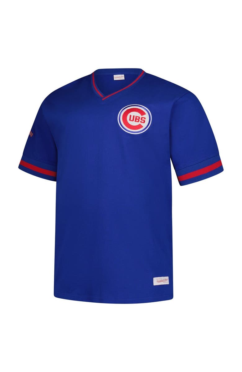 Mitchell & Ness Men's Mitchell & Ness Royal Chicago Cubs Big & Tall V-Neck T-Shirt, Alternate, color, 