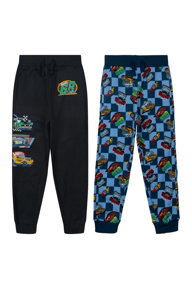 2-Pack Racing Fleece Jogger Pants, Main, color, Charcoal Navy