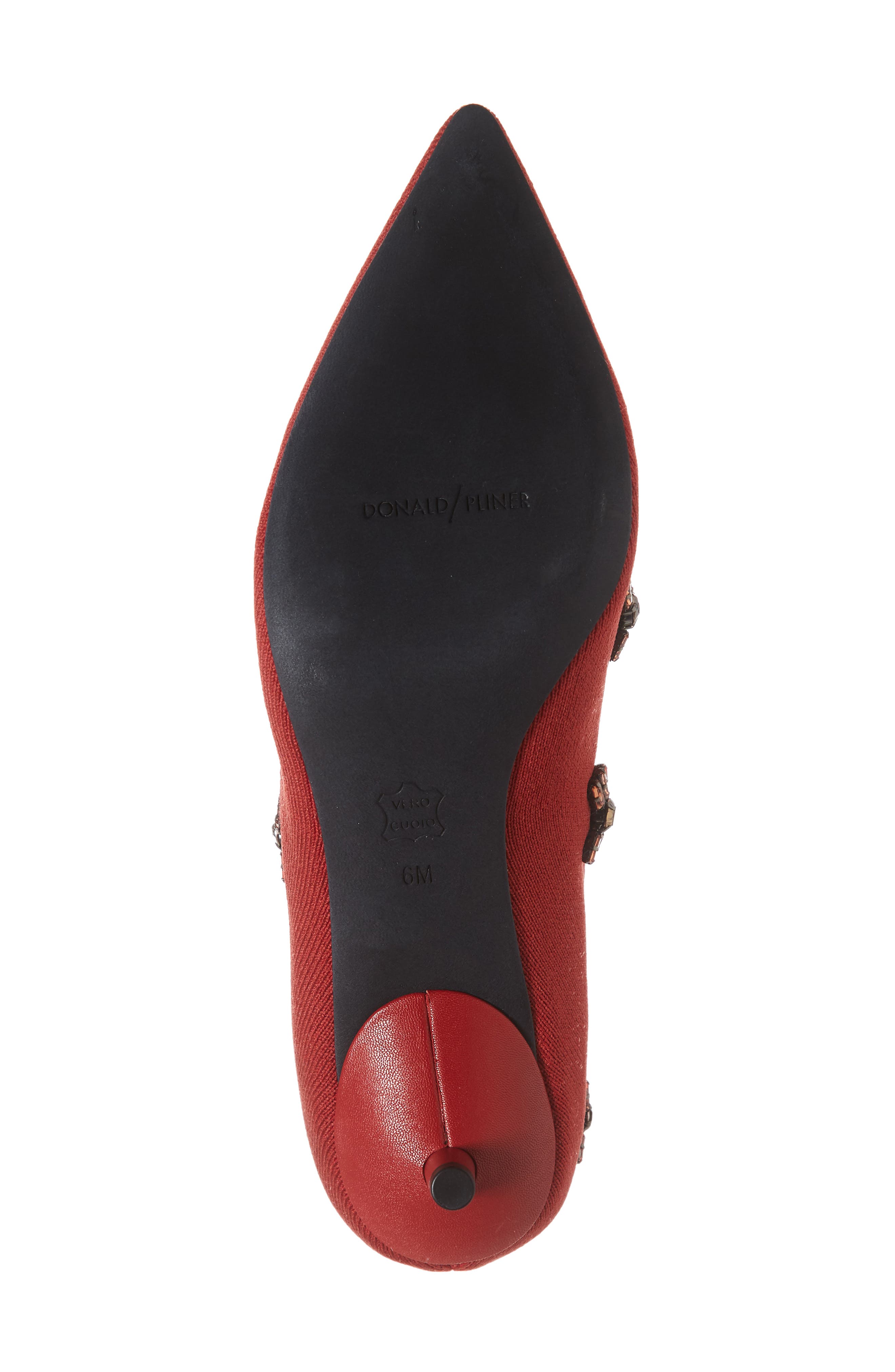 Betti Embellished Sock Bootie, Alternate, color, BRICK KNIT FABRIC