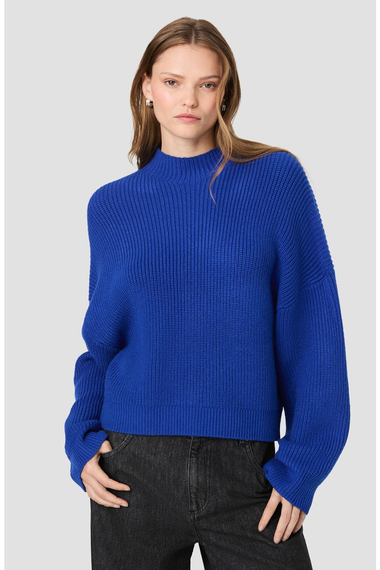 Babysoft Mock Neck Ribbed Sweater, Alternate, color, BRISK BLUE