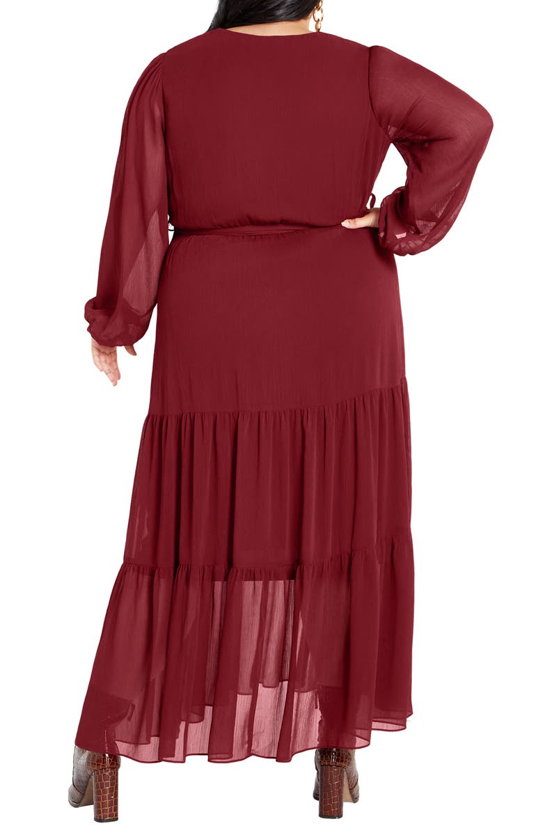 City Chic Xander Long Sleeve Maxi Dress, Alternate, color, 