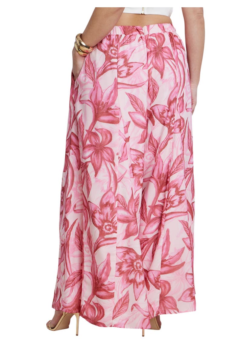 Patbo X Eloquii Wide Leg Godet Pants, Alternate, color, SAFFRON BLOOMS