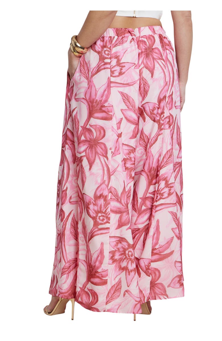 ELOQUII Patbo X Eloquii Wide-Leg Godet Pants, Alternate, color, Saffron Blooms