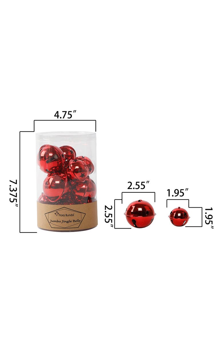 FLORA BUNDA Jumbo Jungle Bells, Alternate, color, Red