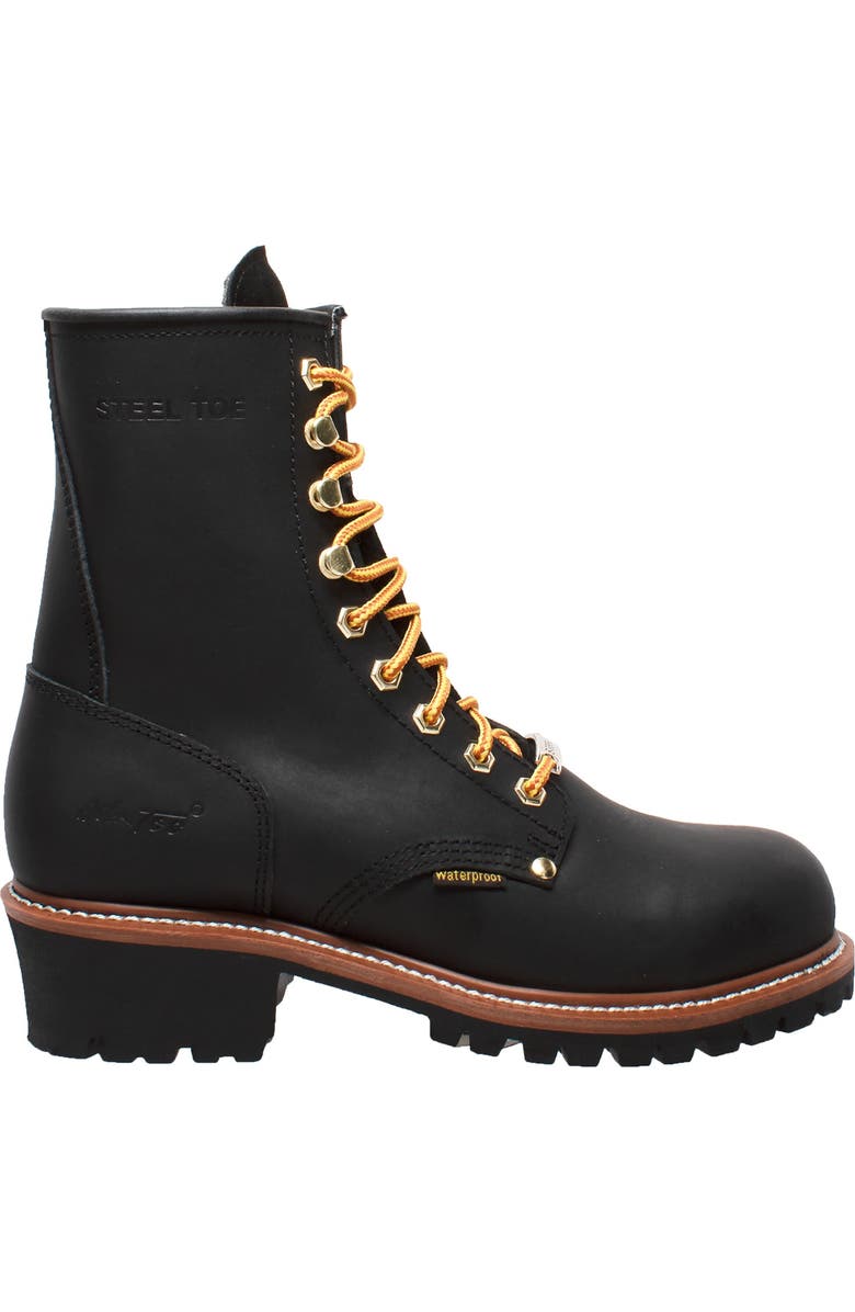 AdTec 9" Waterproof Logger Boot, Alternate, color, Black