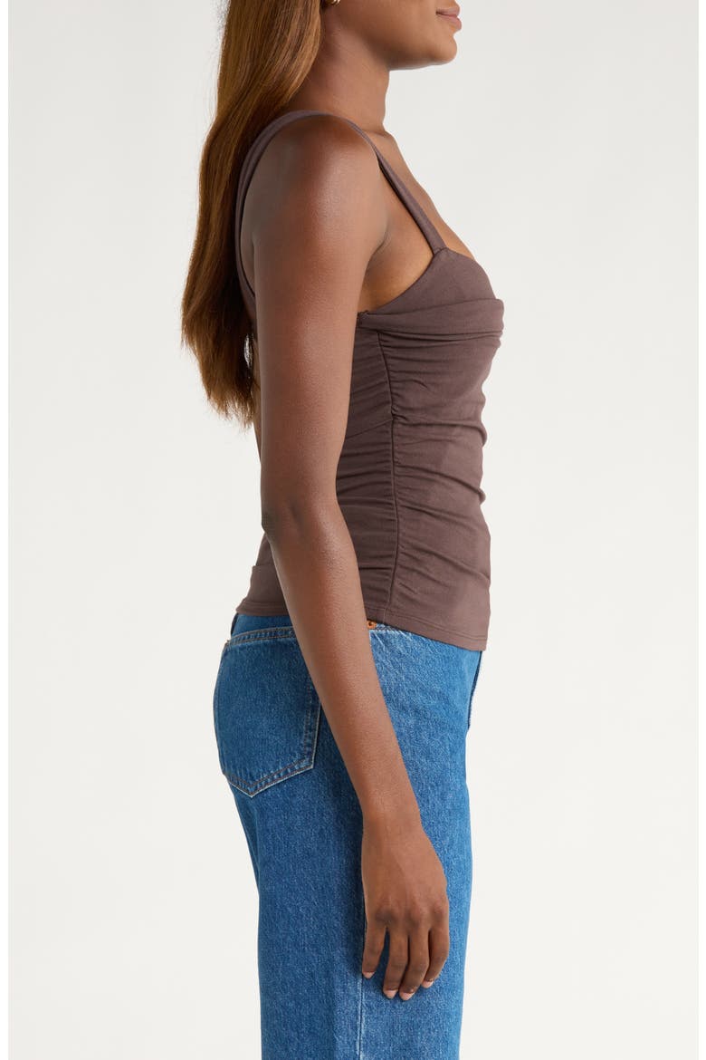 Trish Ruched Tank, Alternate, color, MOLE