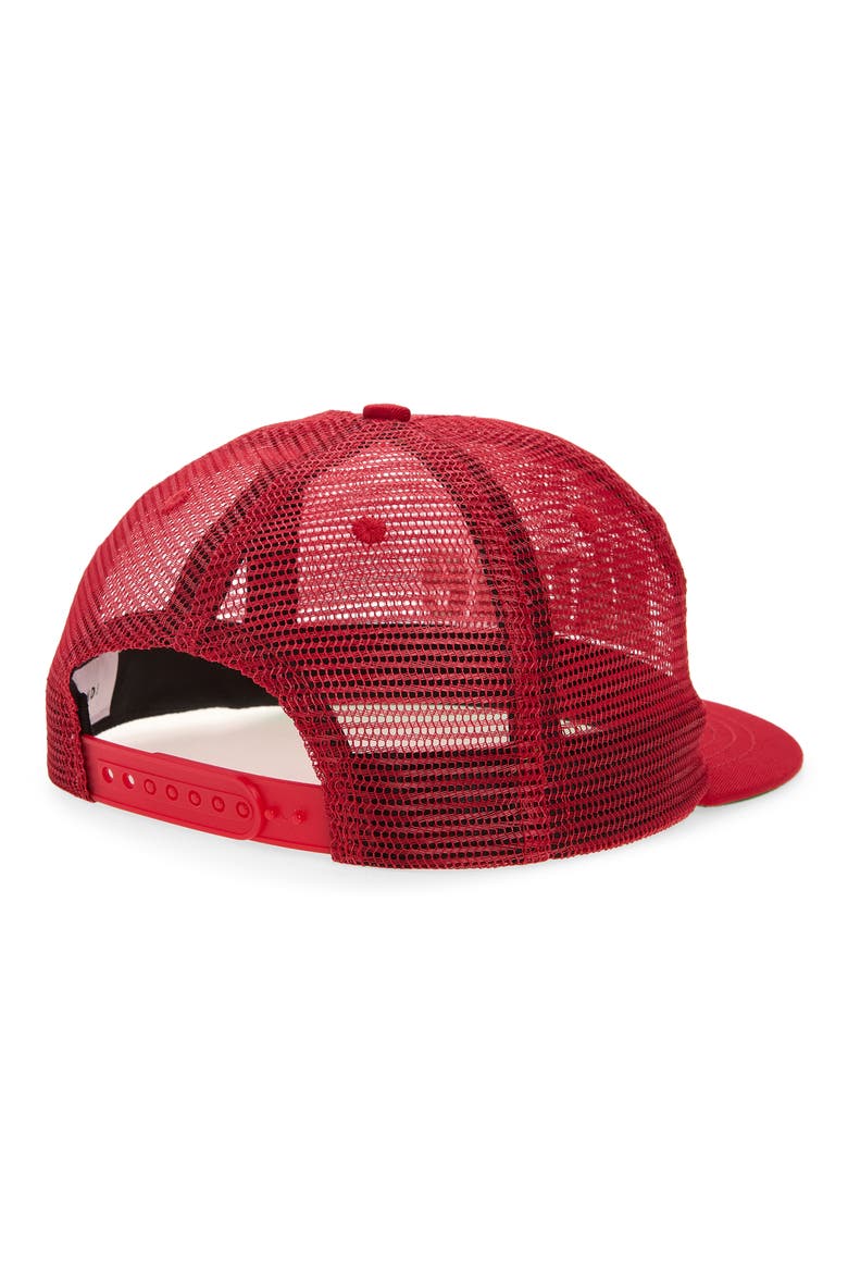Logo Mesh Snapback Ball Cap, Alternate, color, RED/ WHITE