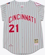 Mitchell & Ness Men's Mitchell & Ness Deion Sanders Gray Cincinnati Reds 1997 Authentic Jersey